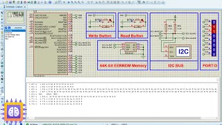 PIC16F877 EXTERNAL EEPROM  Proteus Simulation [upl. by Cerelly]