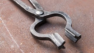 Blacksmithing  Forging a pair of bolt tongs [upl. by Still]