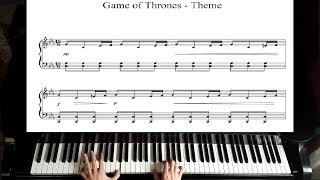 Game of Thrones Theme  Easy Piano Tutorial [upl. by Laroc]