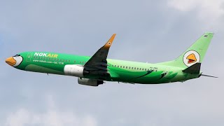 Nok Air Boeing 737800 Takeoff from Udon Thani 4K [upl. by Carder674]