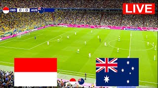 INDONESIA VS AUSTRALIA Live Streaming I Kualifiaksi Piala Dunia 2026 Siaran Langsung  simulasi PES [upl. by Araz692]