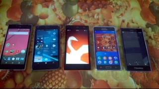 344 Android 51 vs W10M vs Sailfish 2 vs Tizen 24 vs BB10  shutdown and bootup speeds [upl. by Hurwit]