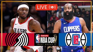 NBA LIVE TRAIL BLAZERS vs CLIPPERS  2024 NBA CUP 🏆  September 26 2024  NBA 2K25 [upl. by Lachus]