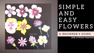 Quick and easy flowers  Acrylic painting for beginners  Diy  step by step [upl. by Elorac790]