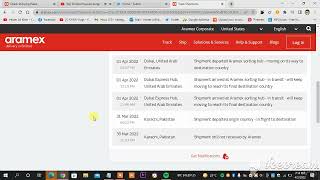 how to check your ARAMEX COURIER PARCEL destination from tracking number on their official website [upl. by Ahsets967]