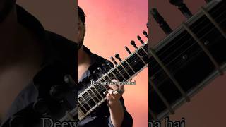 Deewana kar raha hai tera roop Sitar 🖤sitarcover sitar [upl. by Chalmers]