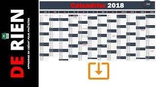 Calendrier Automatisé  Tutoriel Excel  De Rien [upl. by Keever]