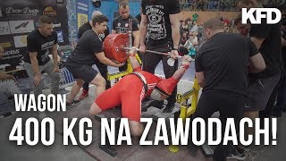 Grzegorz Wałga  400kg na zawodach WYCISNĄŁ  KFD [upl. by Elockin]