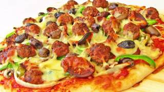 Meatball And Chorizo Pizza Recipe [upl. by Ennyleuqcaj250]