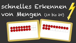 Mengen zwischen 10 und 20 schnell erkennen  Klasse 1  Teste dich selbst  Grundschule Mathematik [upl. by Adan61]