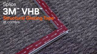 Kawneer Clearwall  3M VHB Structural Glazing Tape Process Video [upl. by Kynthia289]