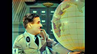 The Great Dictator  1940  Charlie Chaplin  Complete Globe Scene  In Color  Colorized [upl. by Johppah]