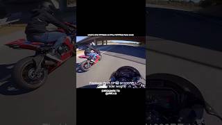 Honda cbr 1000rrr vs bmw m1000rr drag race shorts rider viral [upl. by Dalis]