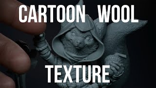 How to make a CARTOON WOOL texture Sculpting tutorial [upl. by Everick]