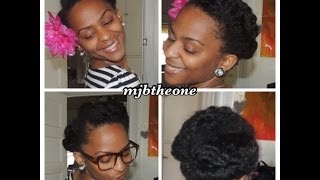 NATURAL HAIR TUTORIAL 2 Simple amp Stylish Roll Tuck Pin Hairstyles For Short To Medium Length Hair [upl. by Woolson]