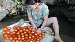 surprise Pearl divers are good at finding pearl clams and harvest hundreds of orange pearls [upl. by Aiset]