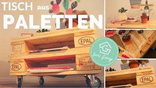 Palettentisch selber bauen  Tisch aus Europaletten DIY  Coffee Table  Paletten  Anleitung [upl. by Hakilam145]