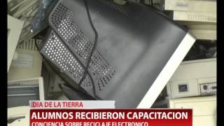 CRESCIMBENI  CONCIENCIA SOBRE RECICLAJE ELECTRONICO EN VILLA MARIA [upl. by Aibun]