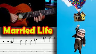 Up  Married Life Easy Guitar Tab And Tutorial [upl. by Minton126]