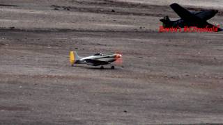 Ultra Micro P51 Mustang with brushless mod and 2 cell lipo [upl. by Giordano]