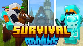 BEST Survival Addons for MCPE 120 [upl. by Dituri]