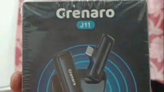 GRENARO J11 Wireless Mic with Charging Case Lavalier Microphone review [upl. by Dichy]