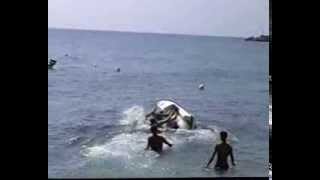 Funny Jet Ski fail first ride with 2 overturns [upl. by Cooke]