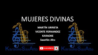 MUJERES DIVINAS KARAOKE SAX ALTO [upl. by Noiek]