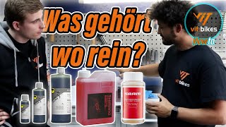 Welche Flüssigkeit in welche Bremse Mineralöl Magura Blood oder Dot 51  vitbikesTV [upl. by Yole]