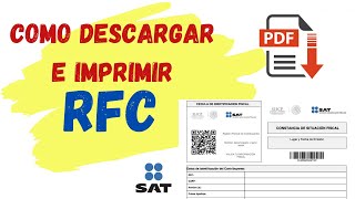 Como descargar mi RFC  CONSTANCIA DE SITUACION FISCAL 2021  SAT  AlexTrip [upl. by Enyrat584]