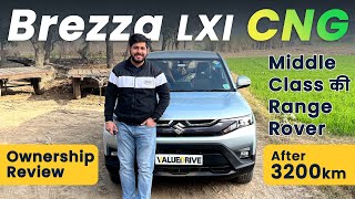 Maruti Breeza LXI CNG Ownership Review  Price  Mileage  Feature  Pros amp Cons [upl. by Melodie468]