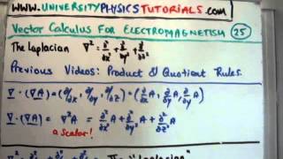 Vector Calculus for Electromagnetism 25  The Laplacian [upl. by Skeie]