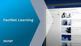 FactSet Learning [upl. by Marchall]