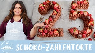 SchokoZahlentorte – ein SchokoTraum zum Geburtstag 🎉😍 I Einfach Backen [upl. by Erehs]