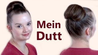 Mein HaarDutt  Hair Bun Tutorial  ZuhausBeiLara [upl. by Nuoras]