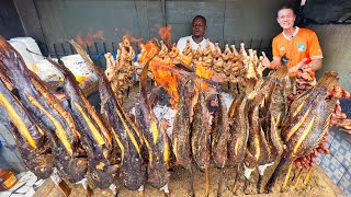 Street Food in Côte d’Ivoire 🇨🇮 Insane VERTICAL BBQ in Abidjan West Africa [upl. by Anelet33]