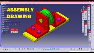 Wheel support Assembly Drawing Catia [upl. by Oiralednac529]