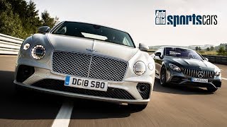 TRACK BATTLE 2018 Bentley Continental GT vs MercedesAMG S63 Coupé  AUTO BILD SPORTSCARS [upl. by Hersh]