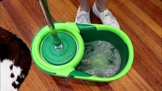 How To Use the Sabco Clean Spin Mop Set [upl. by Htebaile]