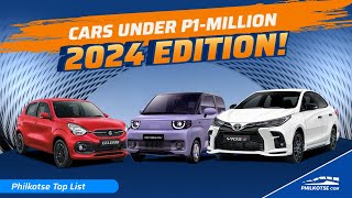 TOP CARS this 2024  Under 1 Million Pesos  Philkotse Top List [upl. by Shaia13]