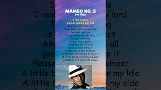 Lou Bega  Mambo No 5 Lyrics shorts [upl. by Claudelle600]