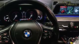 BMW G30 EntryNav2 6WBFull digital Instrument cluster and 610HeadUp display RETROFIT [upl. by Kiley]