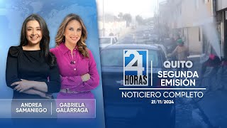 Noticiero de Quito Segunda Emisión 211124 [upl. by Mylander27]