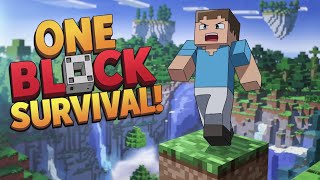 quotSurviving on ONE BLOCK in Minecraft Pocket Edition 😱  Epic One Block Challengequot [upl. by Notliw]