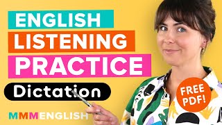 English Listening Practice  Story  Dictation [upl. by Jerrilee]