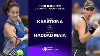 Beatriz Haddad Maia vs Daria Kasatkina  2023 Zhuhai Semifinal  WTA Match Highlights [upl. by Esau]