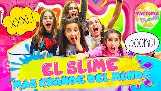 ¿El SLIME MÁS GRANDE del MUNDO 😜 RETO 500 KG de SLIME con REVOLTOSA RECOLETAS y el Rincón de ANI [upl. by Egwin]