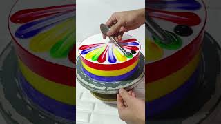 Multi Colour Cake Design  Cake Recipe shorts youtubeshorts viralvideo video [upl. by Matland]