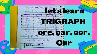 TRIGRAPH our ore oor oar also make OR sound  HOW lets learn in phonics [upl. by Eelano]