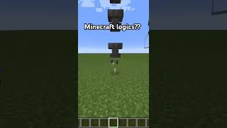 MINECRAFT LOGIC 💀 pt4  shorts minecraft [upl. by Llerrehs]